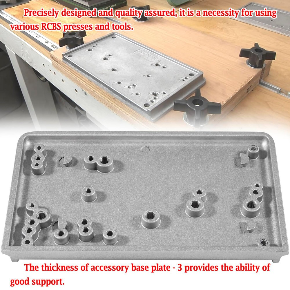 9282 Accessory Base Plate - 3 (Grey) Replacement Fits for RCBS Presses and Tools