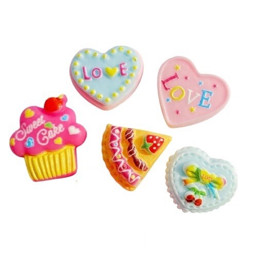 Mini Sweets - Shelly's Buttons - Flat Back Cupcake Embellishments - Craft Scrap