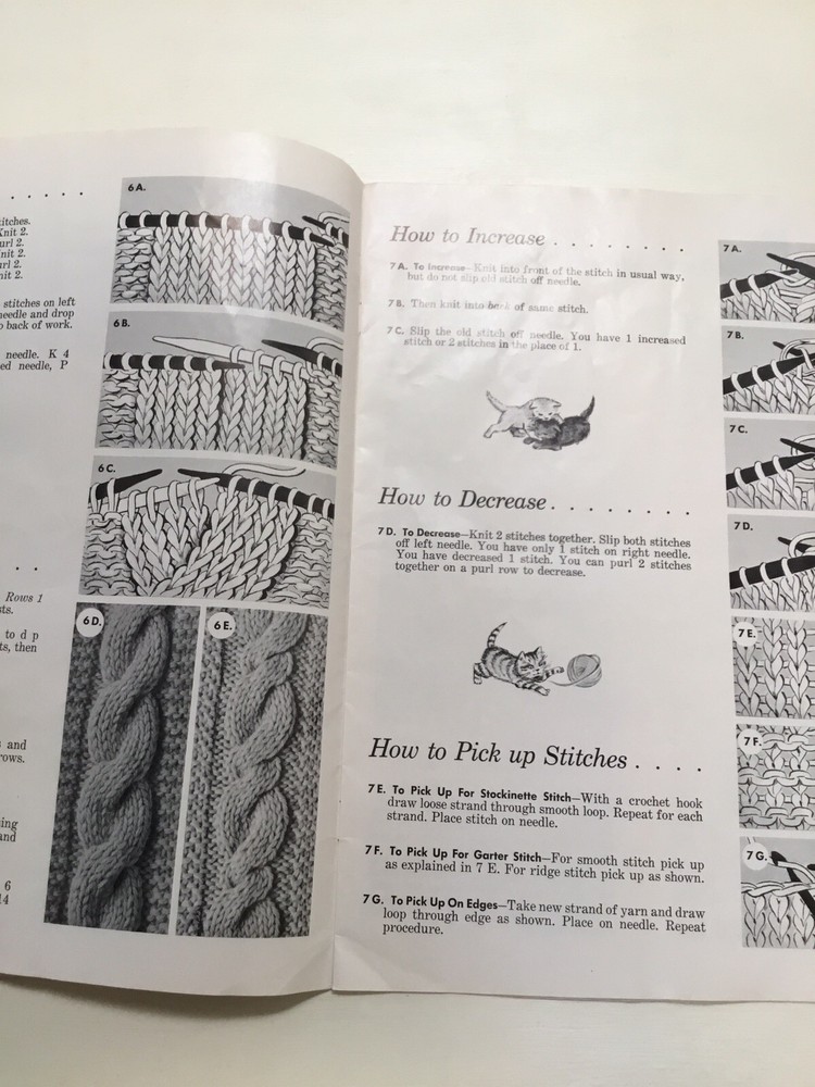 Spinnerin Beginners Delight 101 Knitting Instruction Manuel Vintage