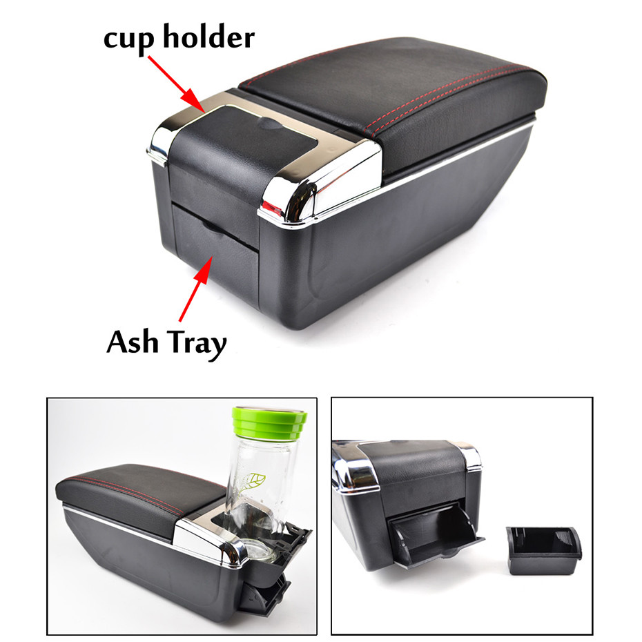 For Honda Fit Jazz 2009-2013 Central Console Armrest Storage Compartment & US