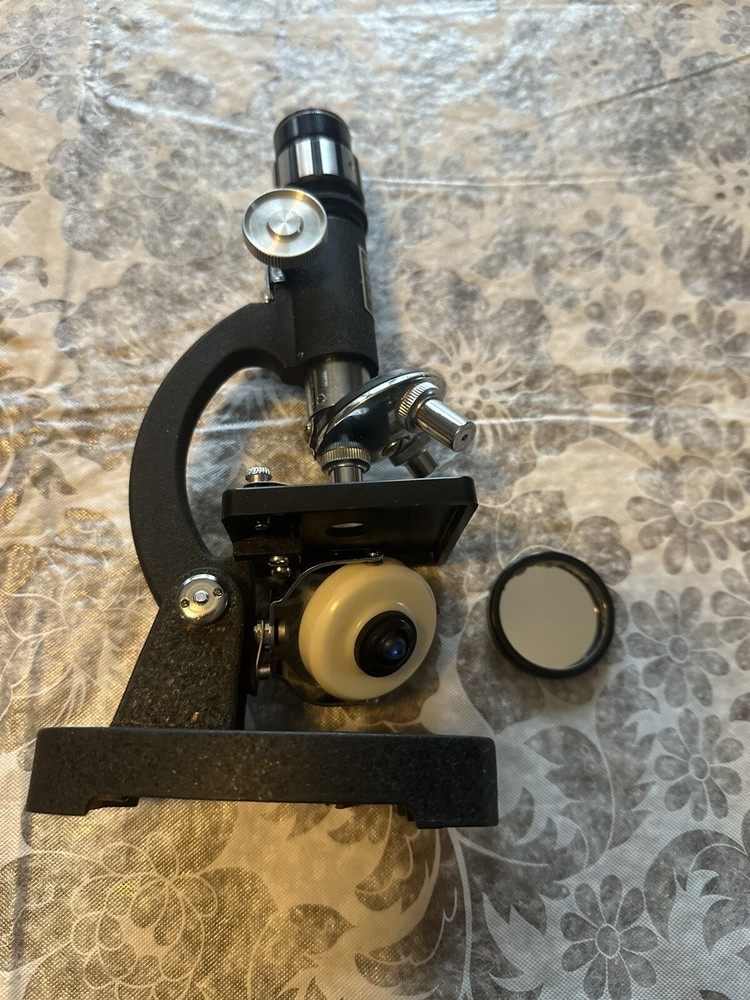 Vintage Stellar Microscope Kit With Tools & Slides, Incomplete