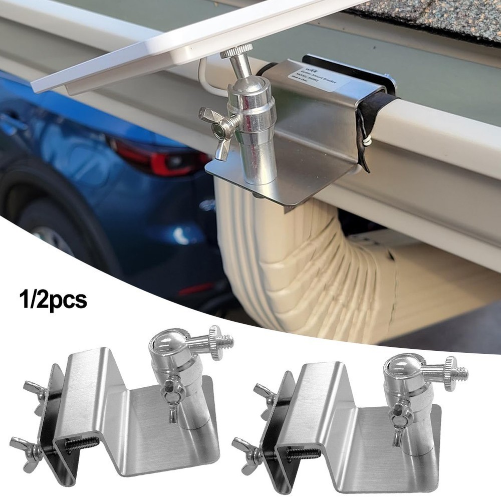 Solar Panel Mount Bracket for Eufy For Arlo Cameras Adjustable Gutter Support