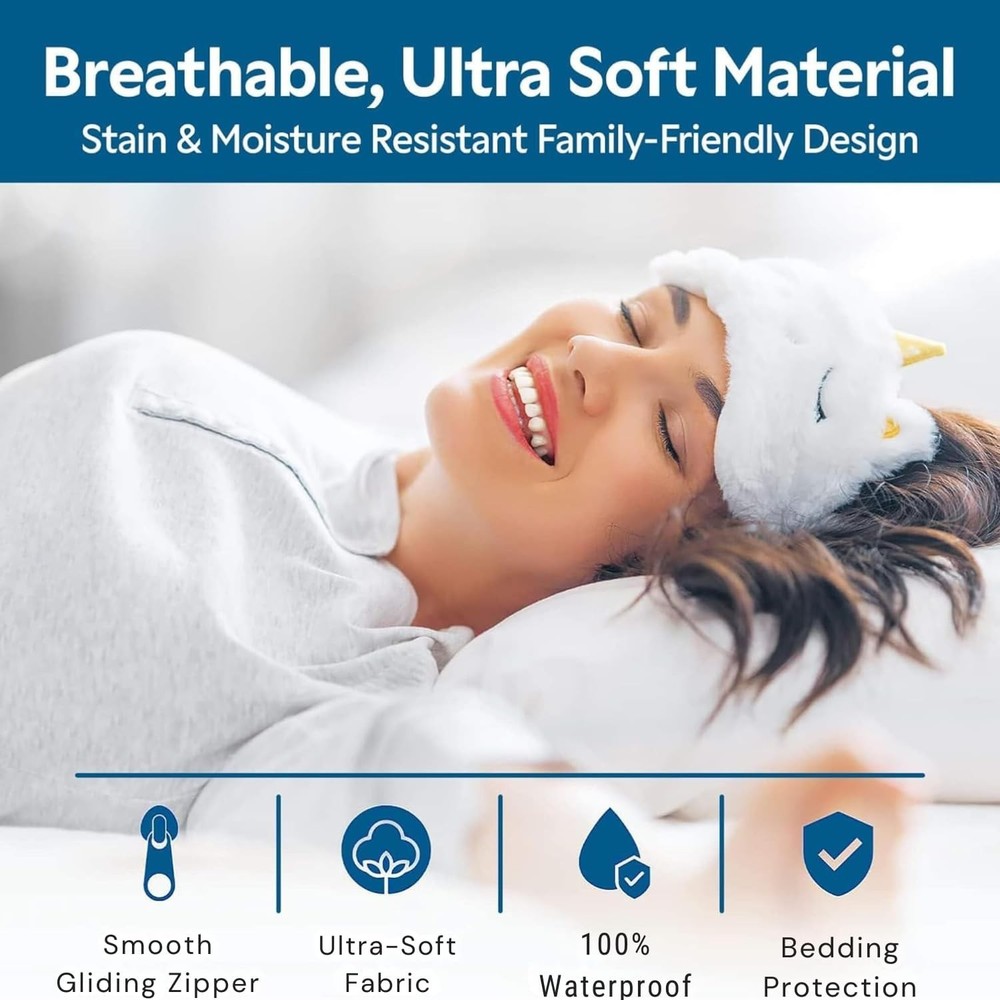 Terry Cotton Pillow Protector Standard Size - 4-Pack - (20 x 26)