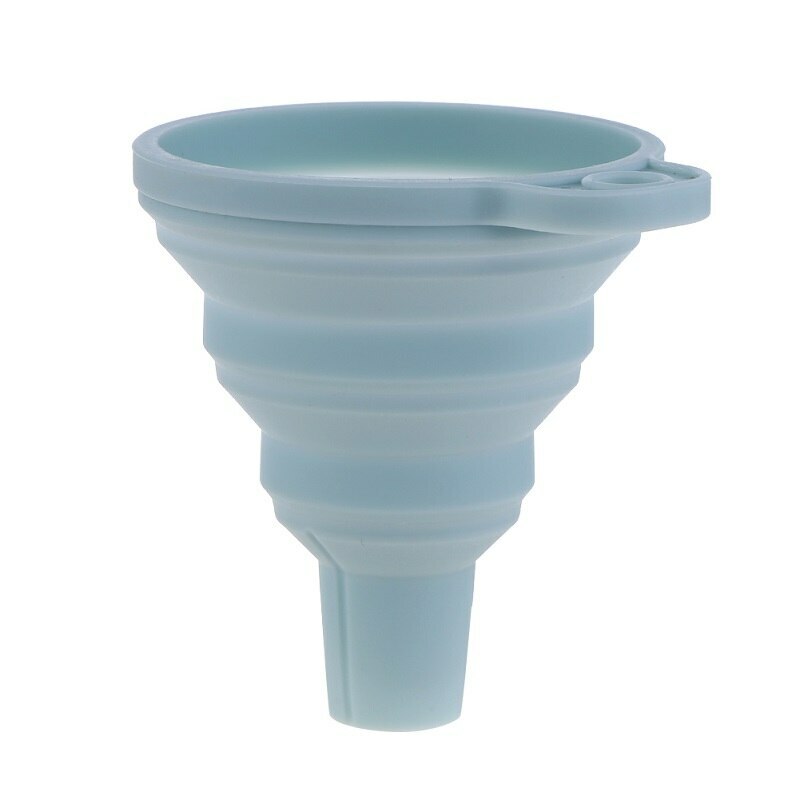 Silicone Collapsible Funnel Set of 4 Pack Multiuse Foldable Portable for Kitchen