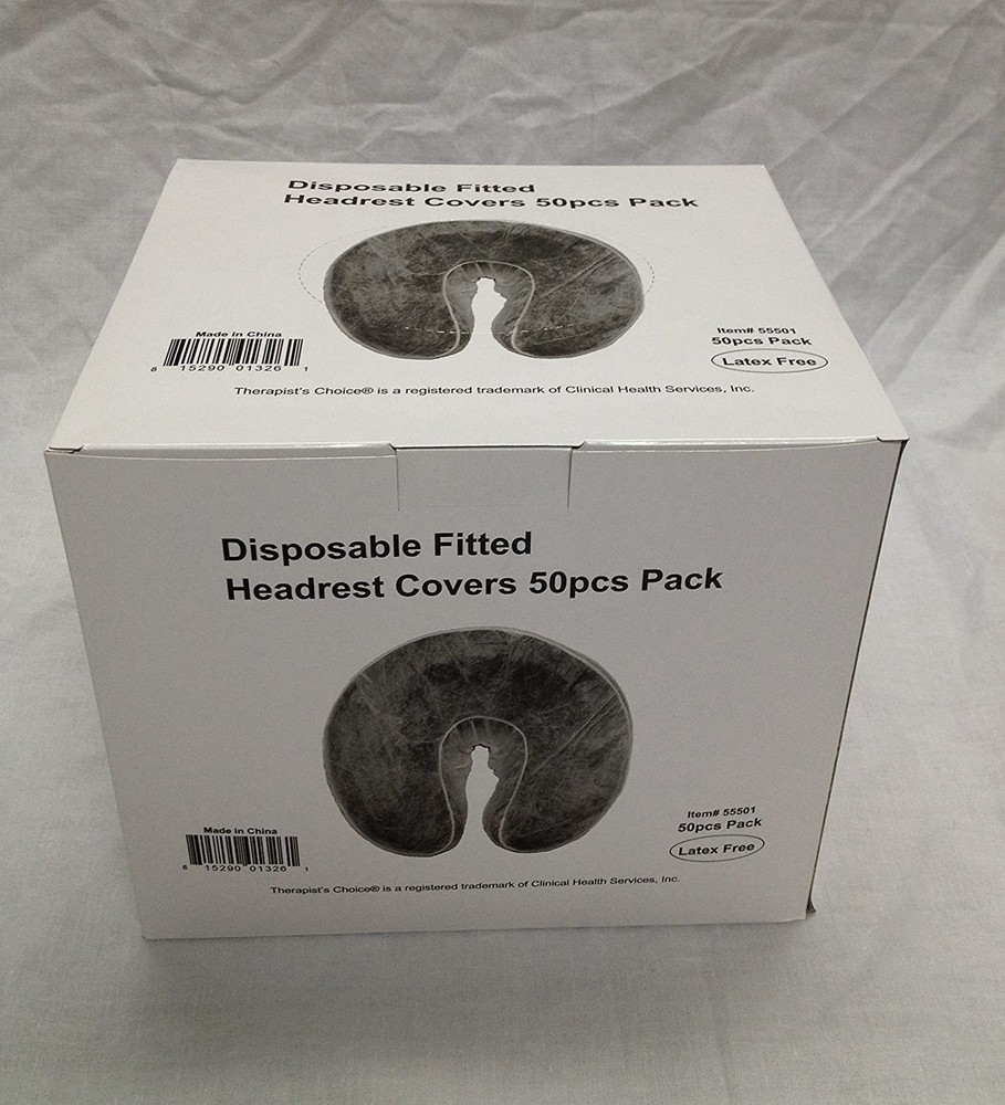 ® Disposable Fitted Face Rest Covers, (50 pcs per box), Color: WHITE