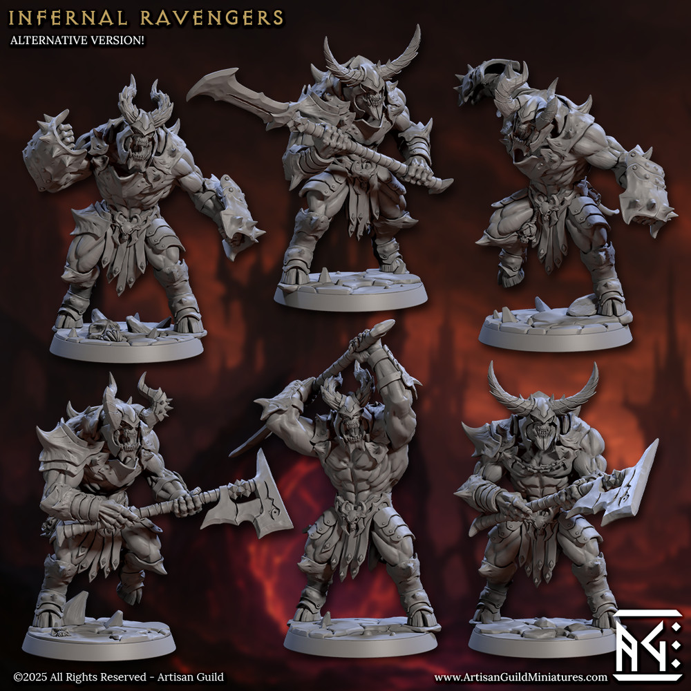 Infernal Warrior - Devil Fighter - Axe - Artisan Guild - Dungeons and Dragons