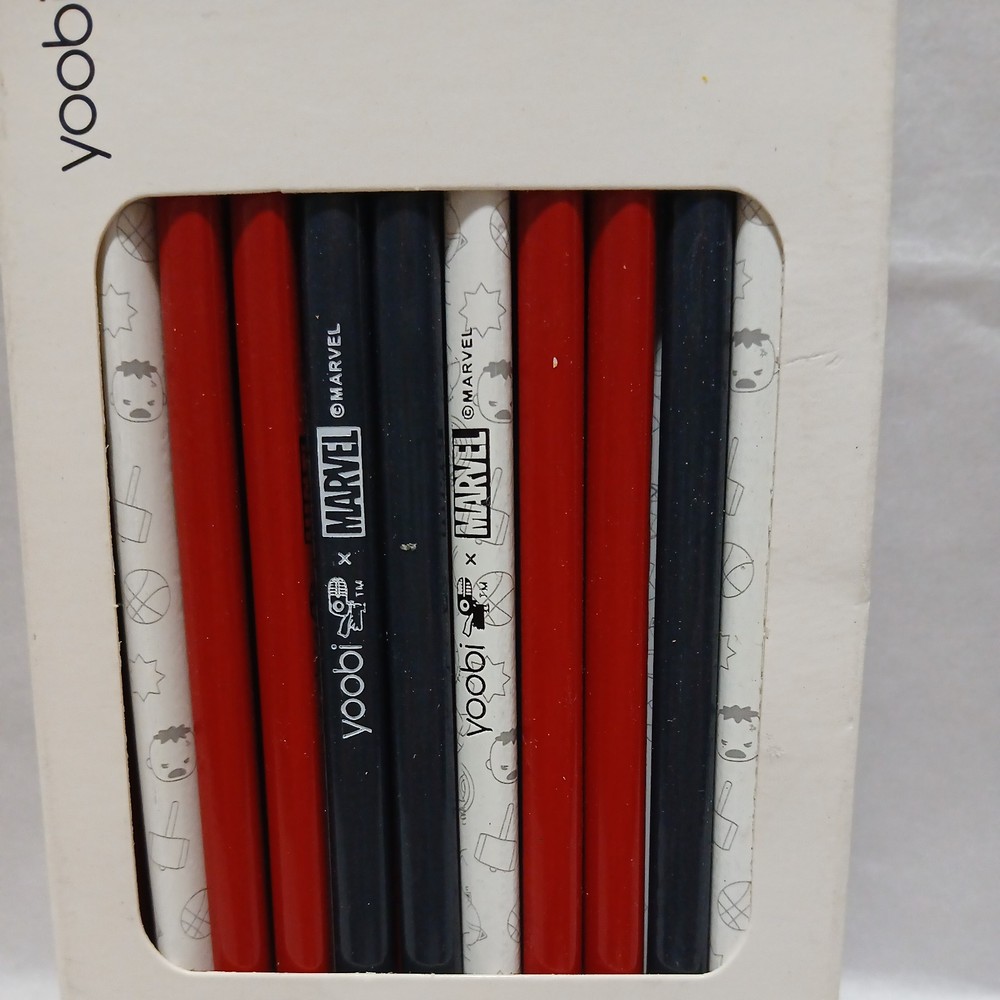 Yoobi No. 2 Triangle Pencils 24 Pack, Marvel Avengers NEW