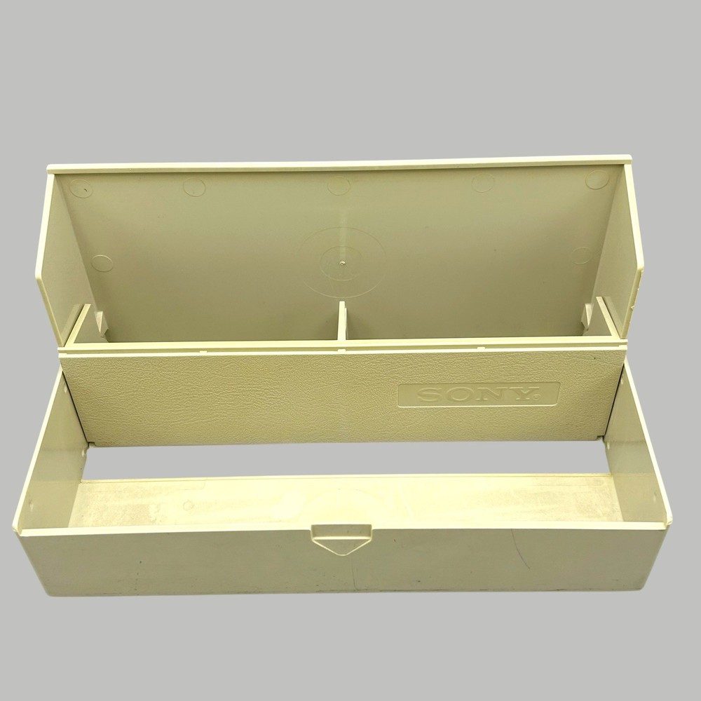 Vintage Sony 3.5" Floppy Disk Plastic Storage Box Case Holder Organizer Diskette