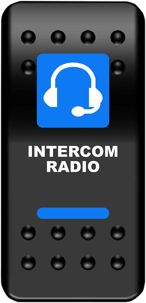 MOOSE OFFROAD Rocker Switch - Intercom - Blue COM-PWR