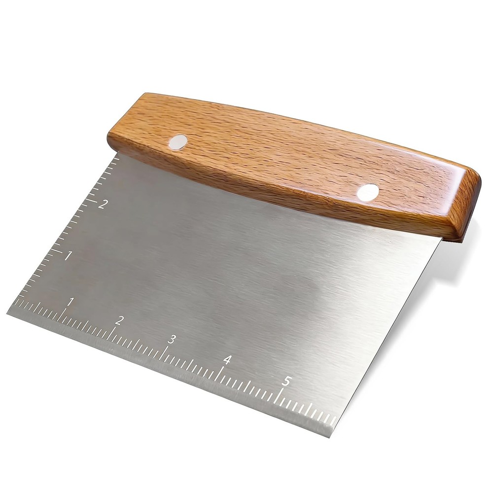 Vriysei Professional Dough Cutter & Bench Scraper - Ultimate Scrape