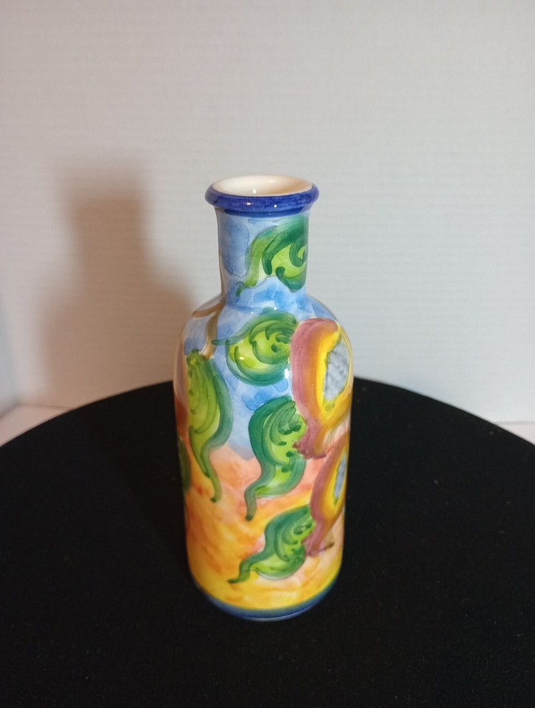 hand painted Grease vase AM Small 7 "