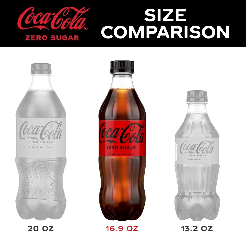Coke Zero Sugar Diet Soda Soft Drink, 16.9 fl oz, 6 Pack