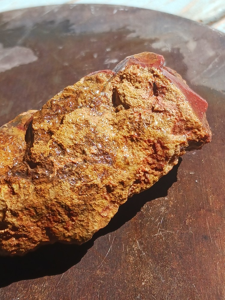 Jasper Agate With Silicized Veinlets Throughout Specimen Red Yellow Jasper