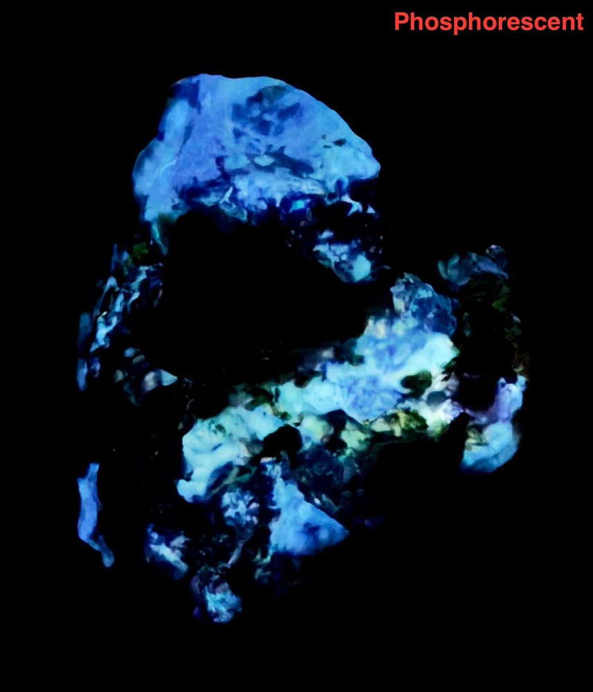 35 Gram Fluorescent Phosphorescent Blue Hackmanite W/ Pyrite & Unknown