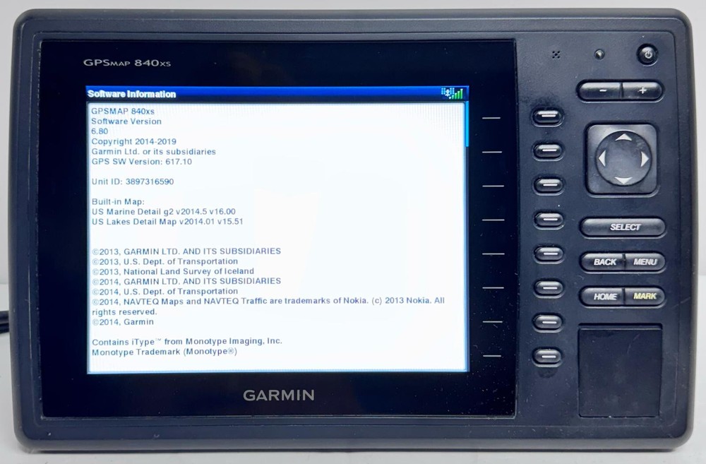 Garmin GPSMAP 840xs Chartplotter MFD Display