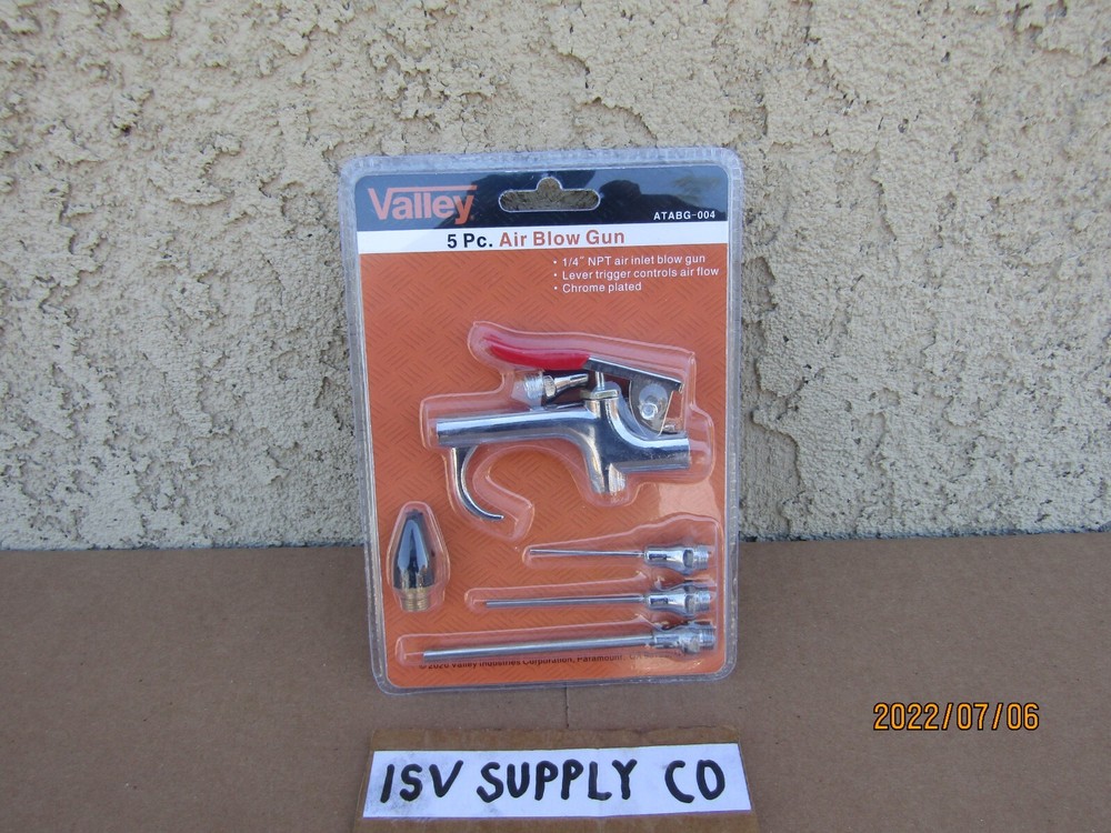 NEW 5 PC. COMPRESSOR AIR BLOW GUN.
