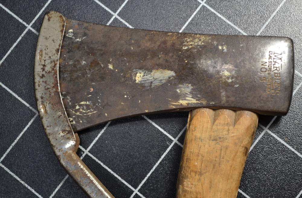 MARBLES - NO. 5 - SATETY AXE - ALL ORIGINAL IN GREAT CONDITION