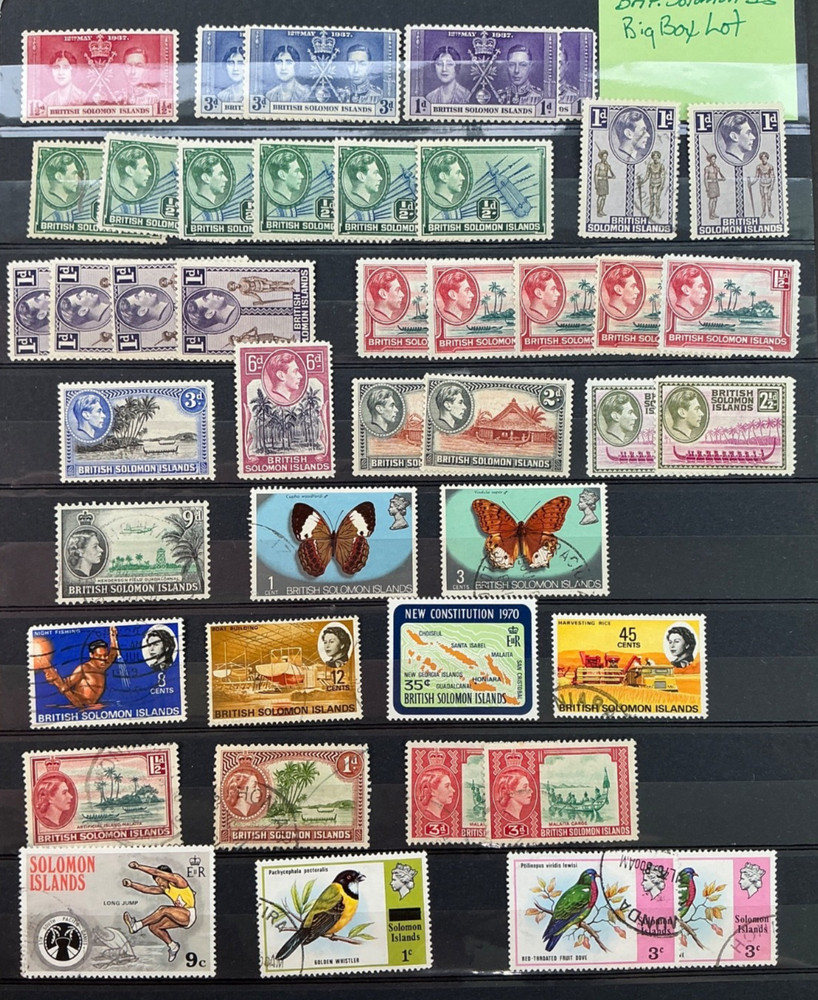 BRITISH SOLOMON ISLANDS - Big Box Super Bargain Mix- pls read description 🇸🇧