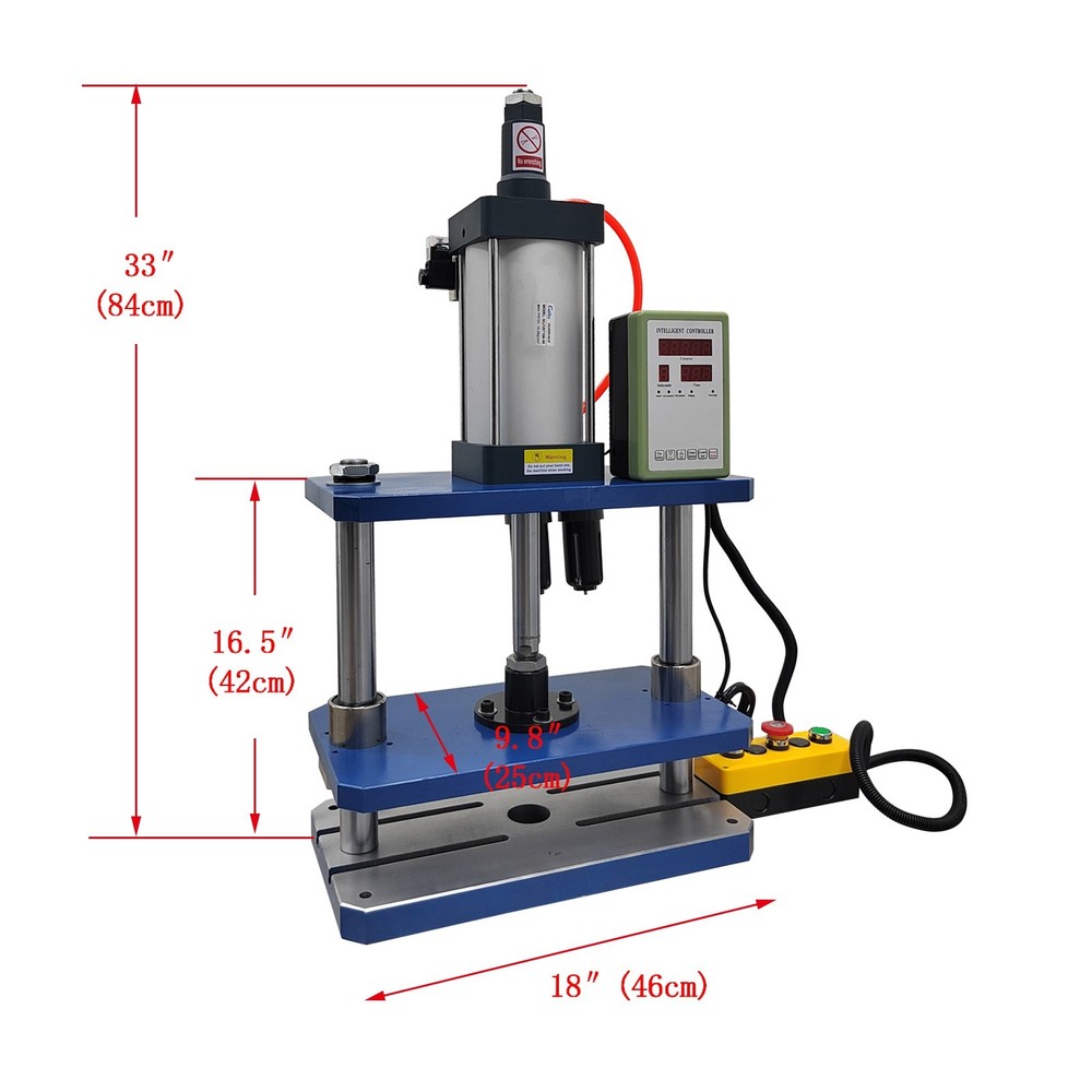 110V 1763lb Automatic Pneumatic Punch Press Machine with Controller Adjustable