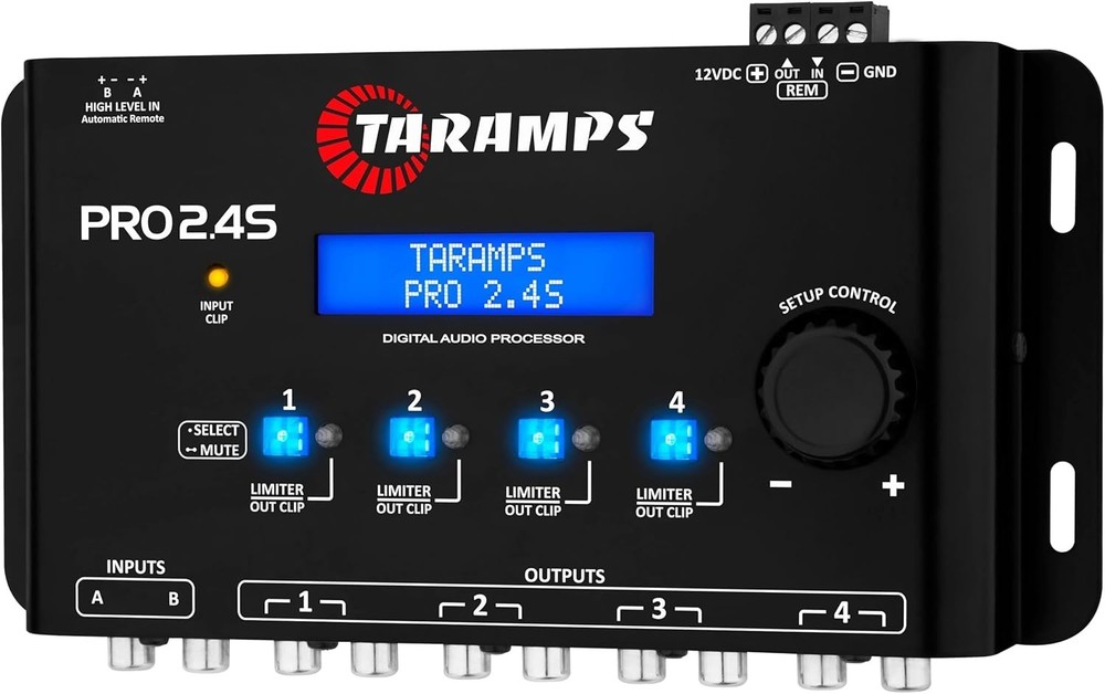 Taramps Pro 2.4S DSP Crossover Full Digital Signal Processor & 15-Band Equalizer