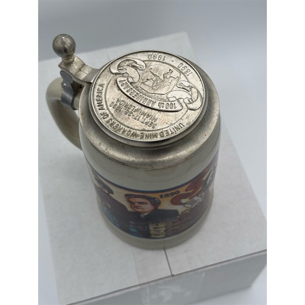 United Mine Workers 100th Anniversary Stein 1890-1990 West Germany