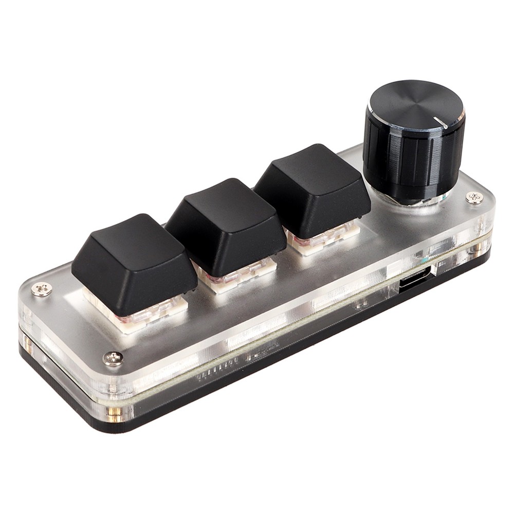 (3 Keys 1 Knob) USB Mini Key Keypad DIY Programmable Keyboard With⭐