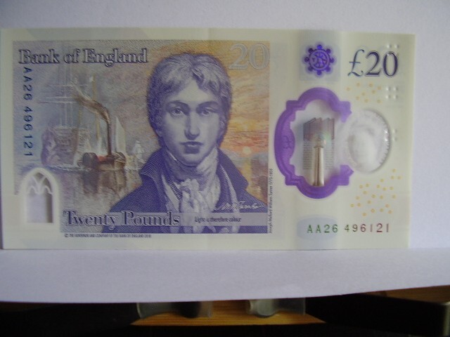 AA26 £20 THE QUEEN  Twenty Pound Note AA Prefix AA26 496121  J TURNER