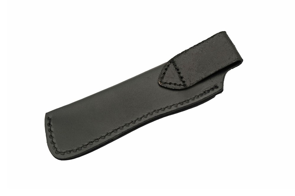 Straight Razor Rite Edge Fixed-Blade Full Tang White Bone Handle Leather Sheath