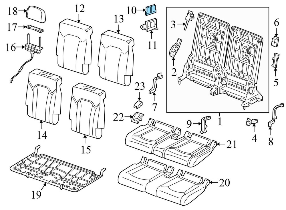 2016-2017 AUDI Q7 - REAR SEAT Control Module (3RD ROW) 4M0959760G