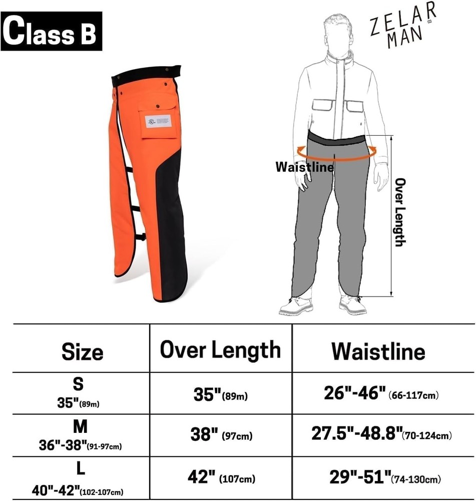 Chainsaw Chaps Apron 8-Layer Wrap Men/Women Loggers Forest Workers Protective