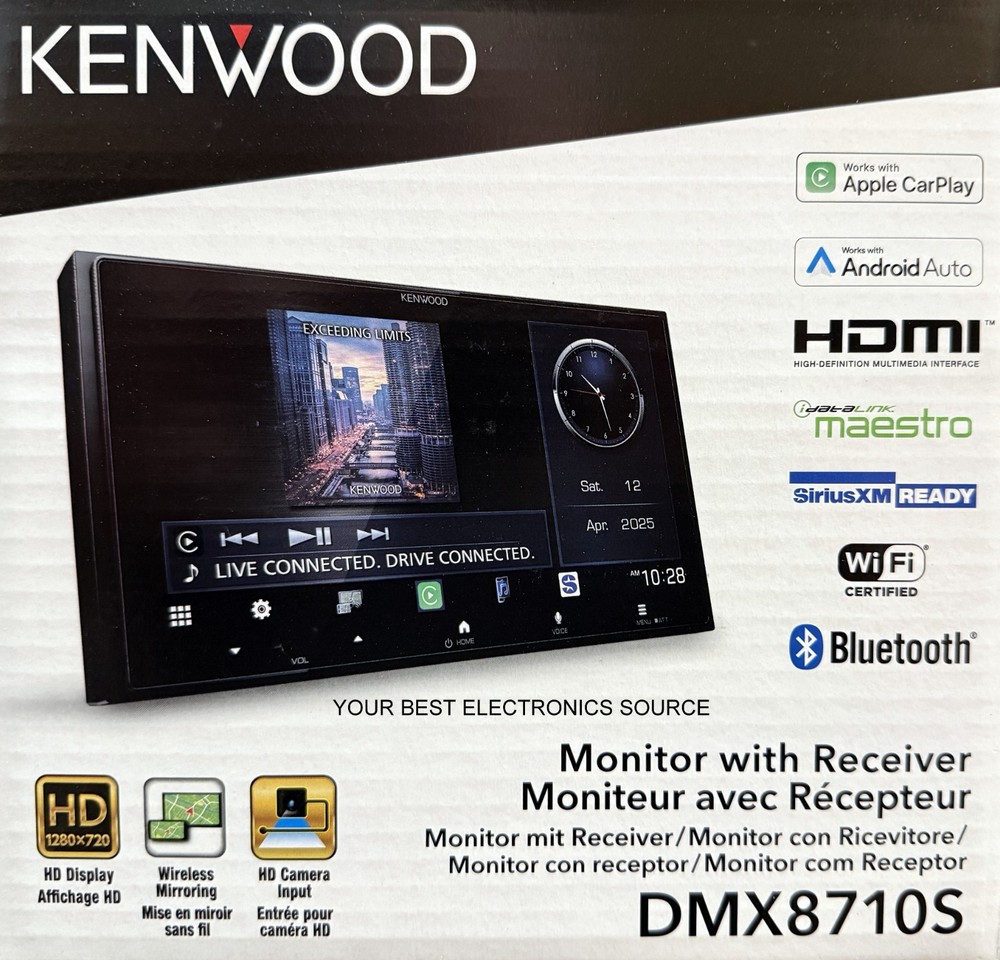 NEW Kenwood DMX8710S 6.8" Touchscreen Receiver, Android Auto & CarPlay Bluetooth