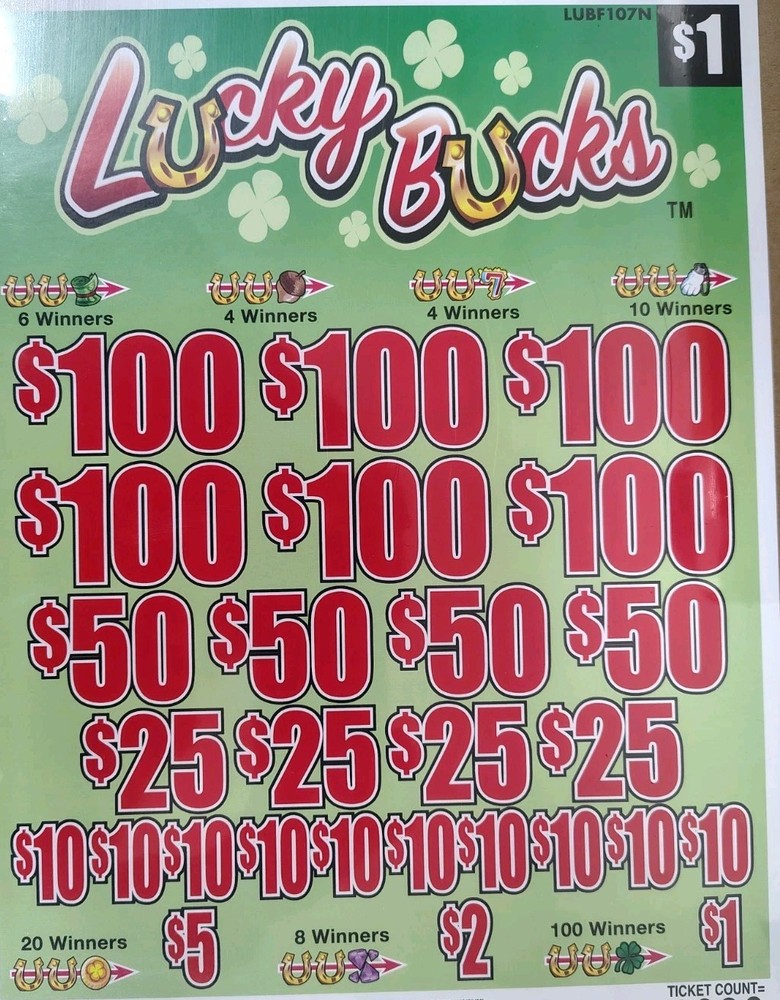 LUCKY BUCKS 1620-5W Single game, pull tabs