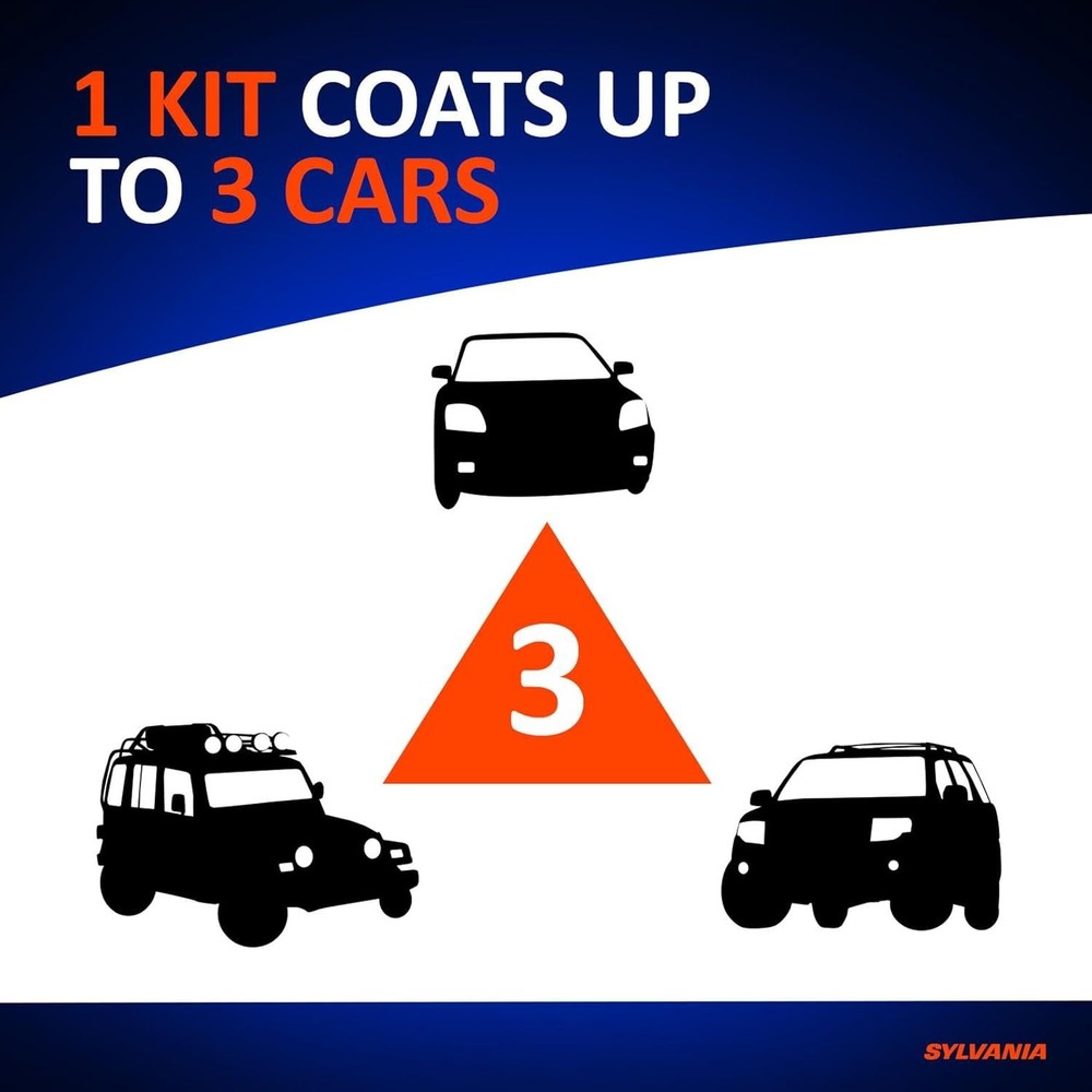 SYLVANIA - Headlight Restoration Essentials Kit - UV Block Clear Coat, Most...