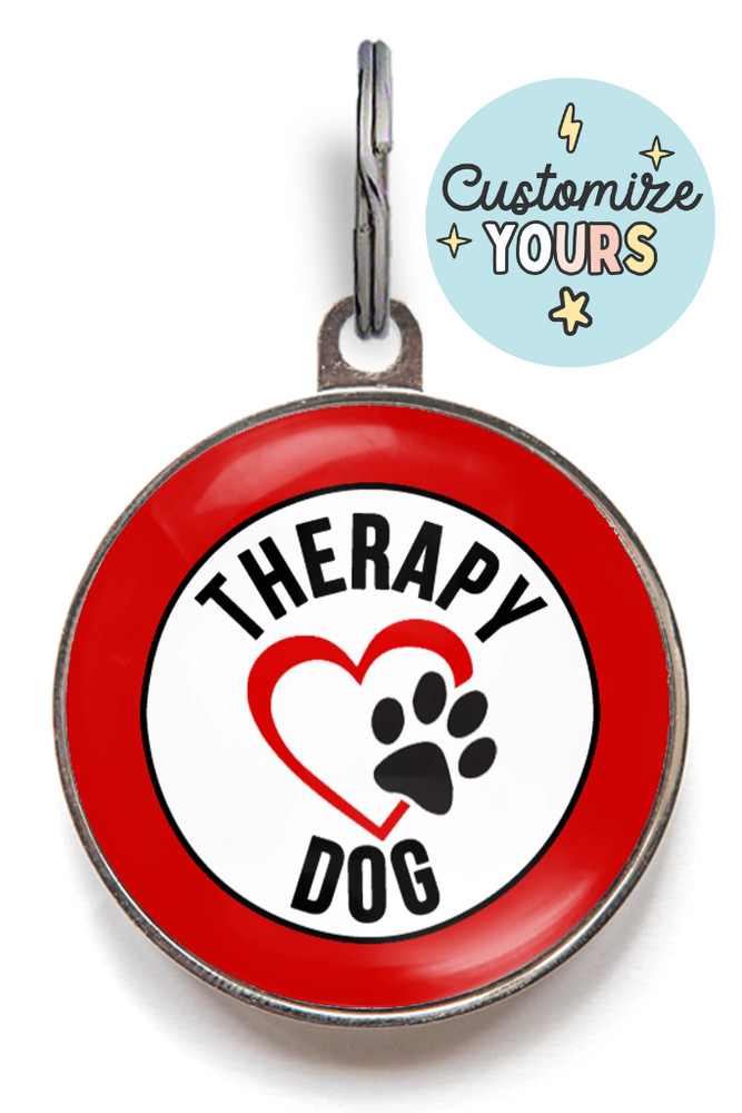 Therapy Dog Tag – Emotional Support Pet ID for Working Dogs – Durable & Bold