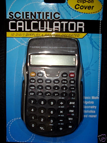 56 FUNCTION SCIENTIFIC CALCULATOR,W/ COVER,10 DIGIT,MEMORY & STATISTICAL CALCs,