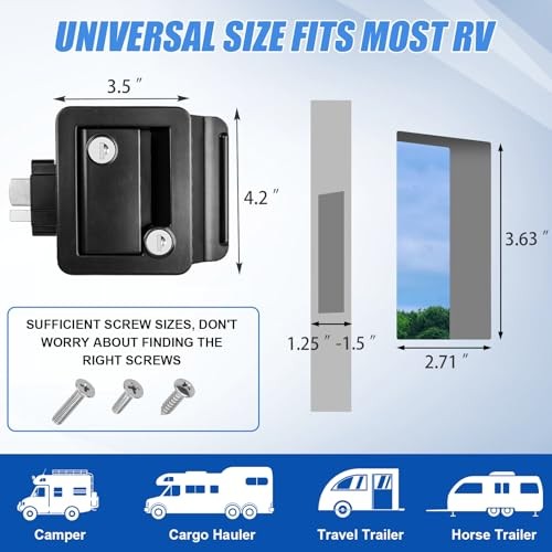 RV Entry Door Lock Replacement Latch Handle Paddle Heavy Duty