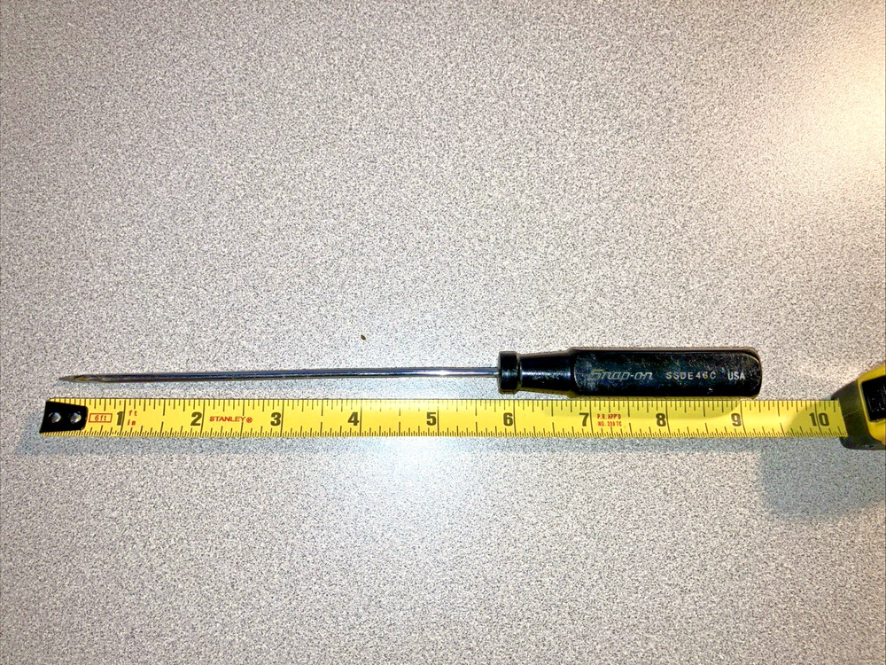 Snap-on Tools SSDE46C 1/8" Tip Electronic Thin Blade Flat Screwdriver USA
