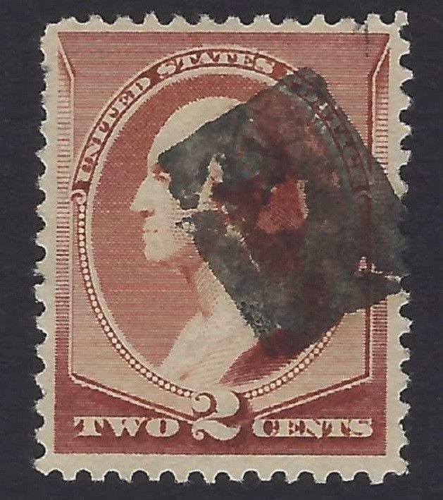 SWFLStamps - Sc. # 210 - Simple Rectangular Box Fancy Cancel             (G-099)