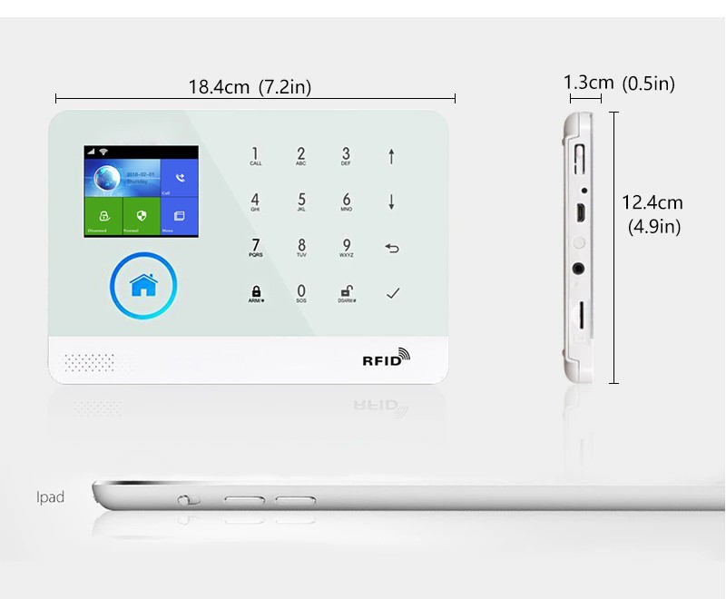 L27 APP WiFi 4G SMS Wireless Home Security Alarm System+Amazon Alexa+Google