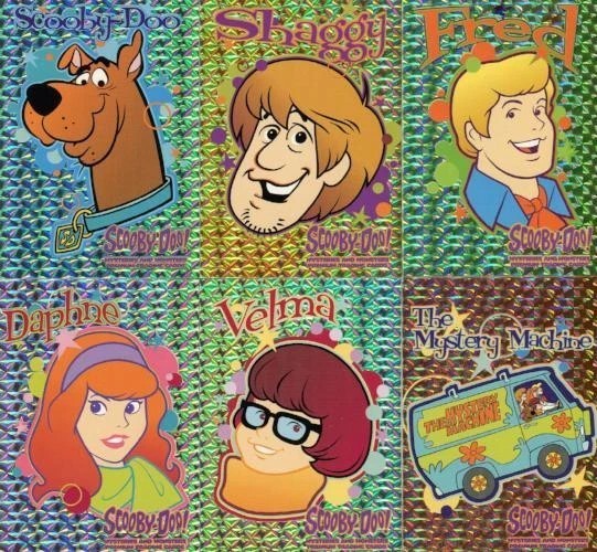 SCOOBY DOO Inkworks 2003 Mysteries & Monsters SPARKLY Chase Insert 6 CARD SET