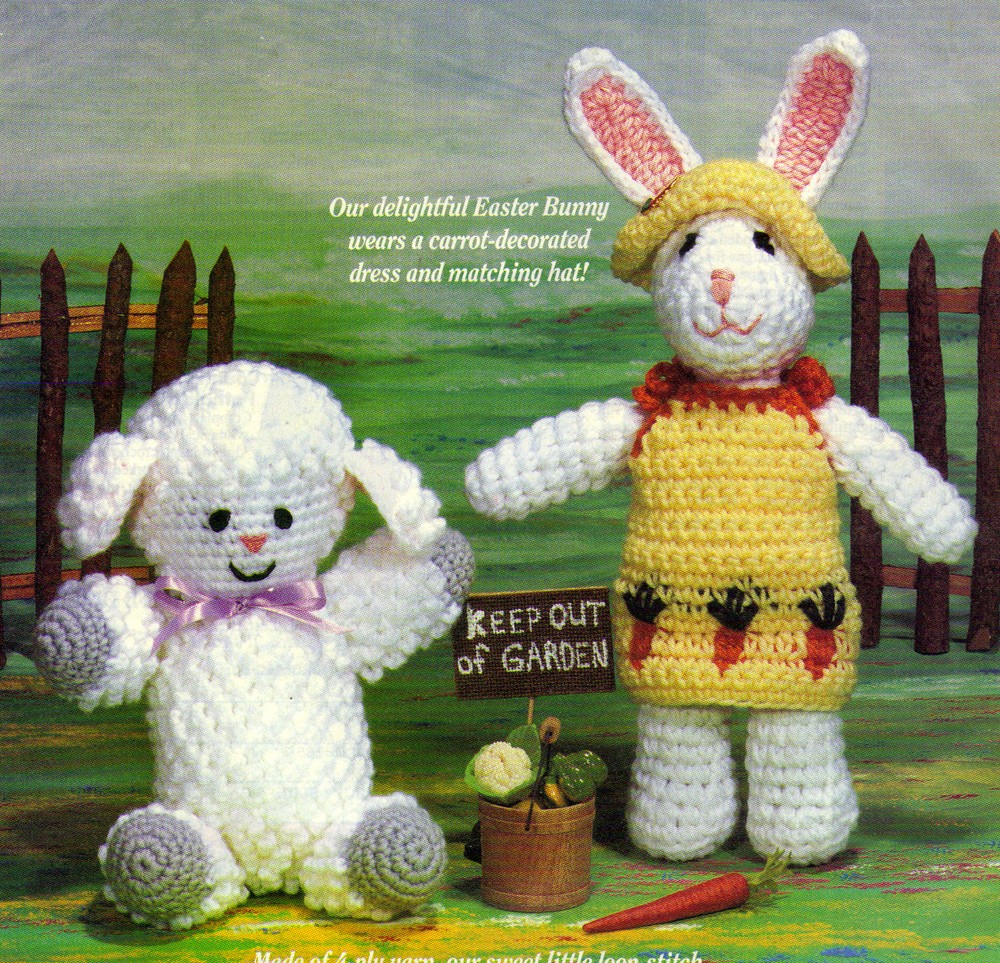 EASTER Sunny Bunny/Little Lamb/Toy/Crochet Pattern Instructions ONLY