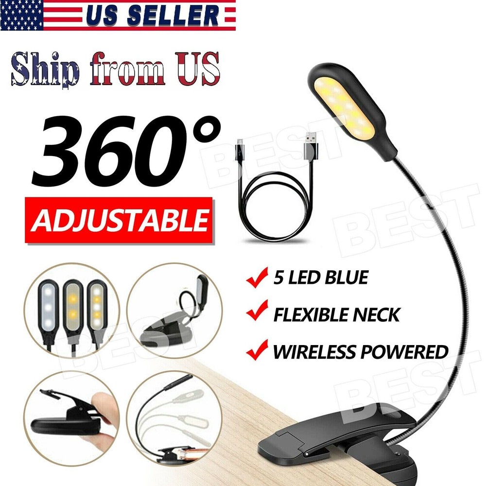 Book Lights for Reading at Night in Bed 80 Hours Runtime LED Rechargeable