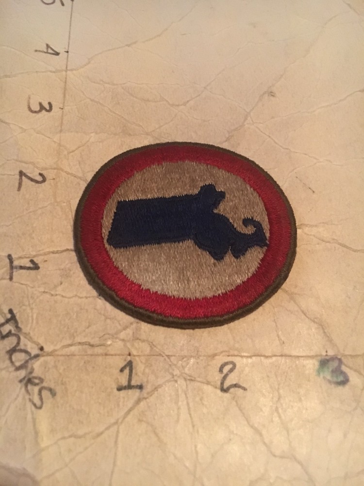 WW2 era Massachusetts State Guard Shoulder c/e patch 9/20/25 no glow