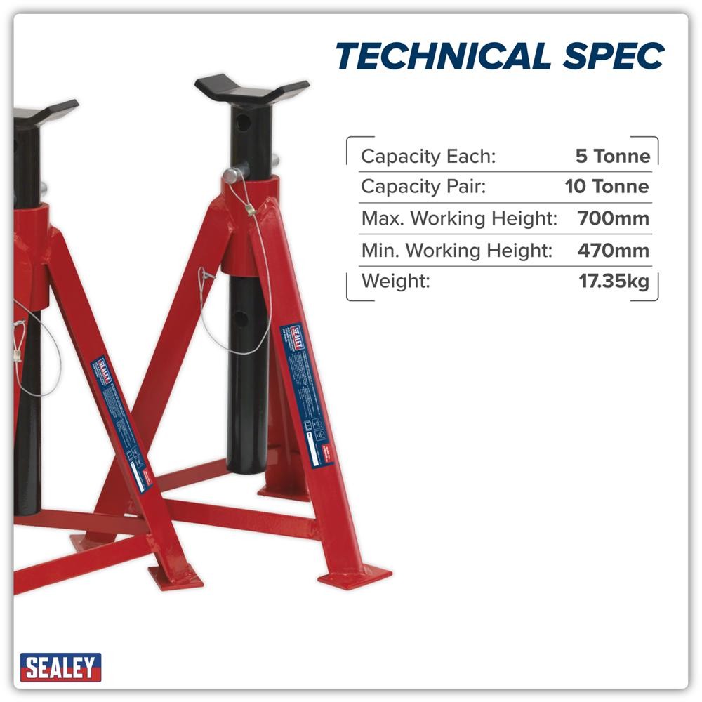 Sealey AS5000M Axle Stands 5 Tonne