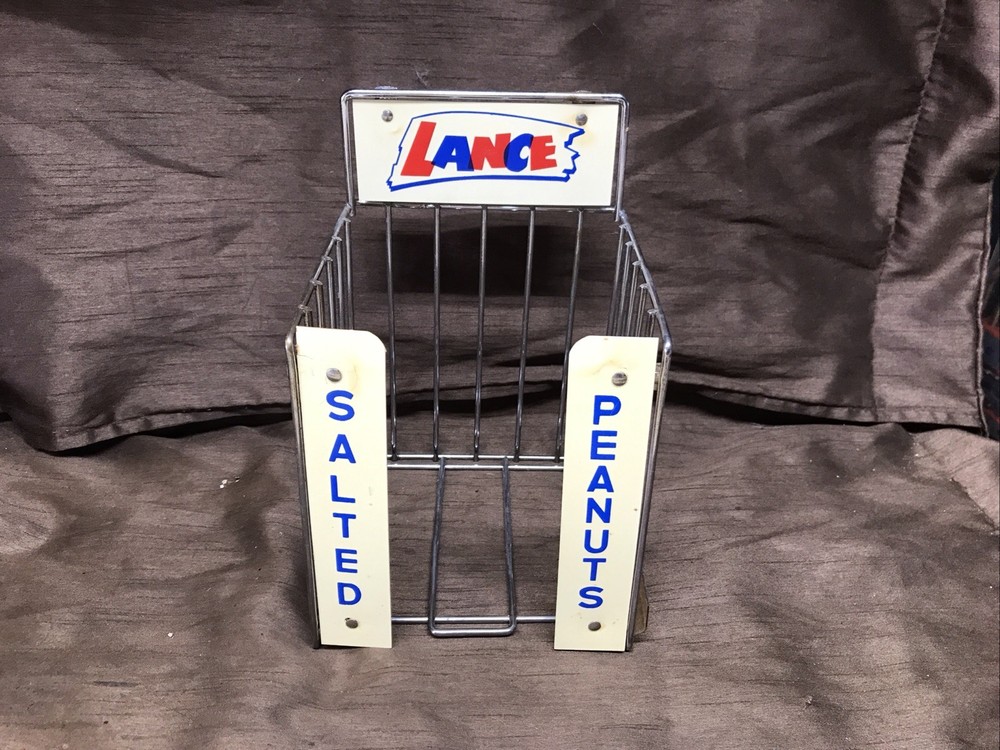 Vintage Lance Salted Peanut Wire Rack Advertising Display Stand