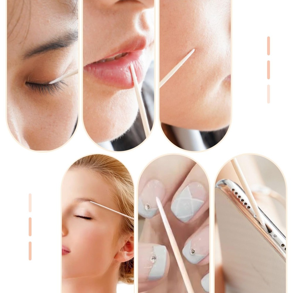 400pcs Pointed Cotton Swabs Compatible /Q Tips Single Tips Cotton