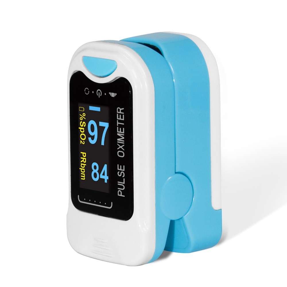 Fingertip Pulse Oximeter OLED Display CMS50NA SPO2 PR Blue