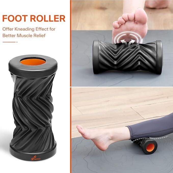 Foam Roller Set With Foot Roller Lacrosse Ball Traction Massage Ball with String