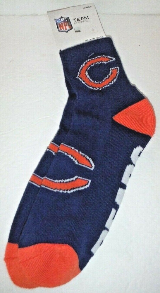 CHICAGO BEARS NFL QUARTER Socks Size Large BY TEAM APPAREL