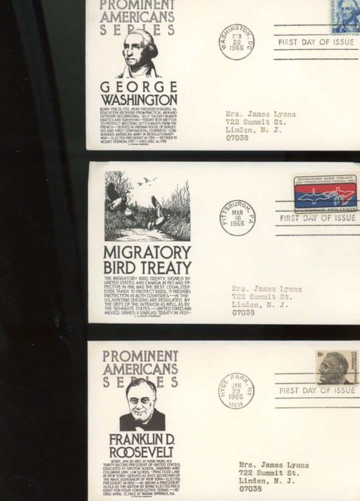 CS Anderson Cachets fdc 72 set d (ip